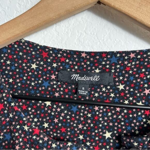 MADEWELL STUDIO RUFFLE-HEM TOP IN STARRY NIGHT SIZE SMALL - Picture 6 of 8